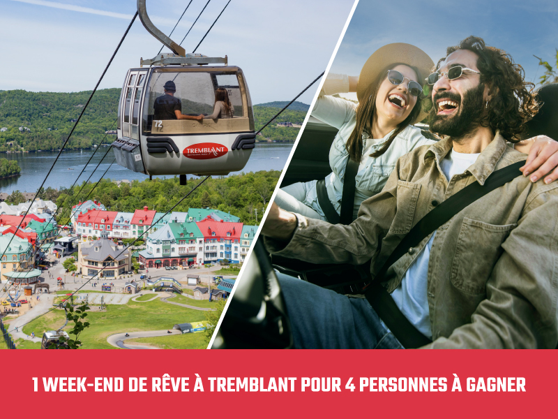 Un week-end de rêve à Tremblant pour quatre personnes à gagner.