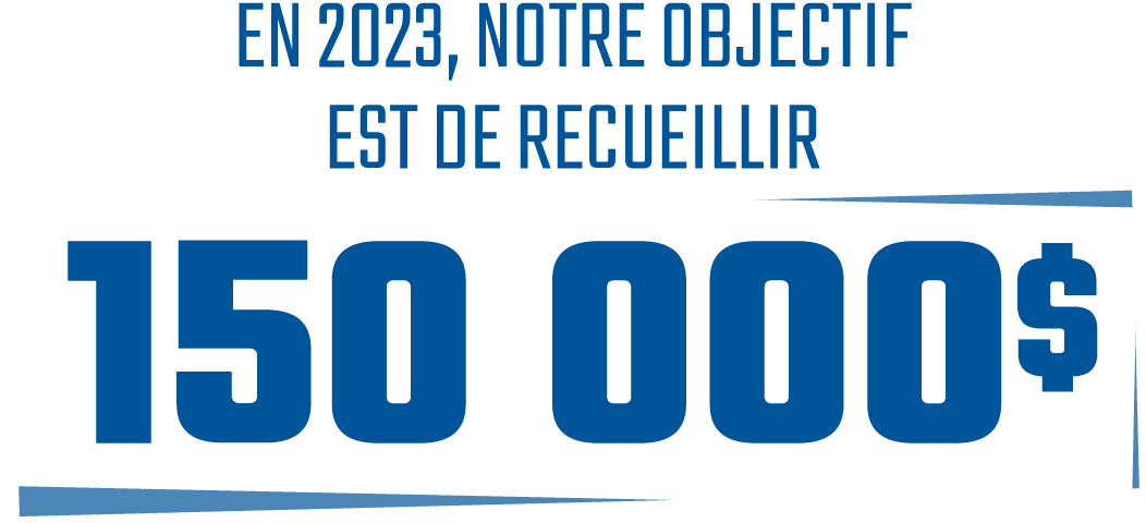 En 2024, notre objectif est de 100 000 dollars pour l'équipe Ski, et 15 000 dollars pour l'équipe marche.